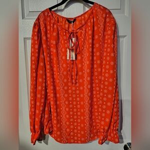 Dokotoo Sz 2XL Women's Orange Blouse
